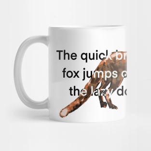 Quick Brown Fox Pangram Mug